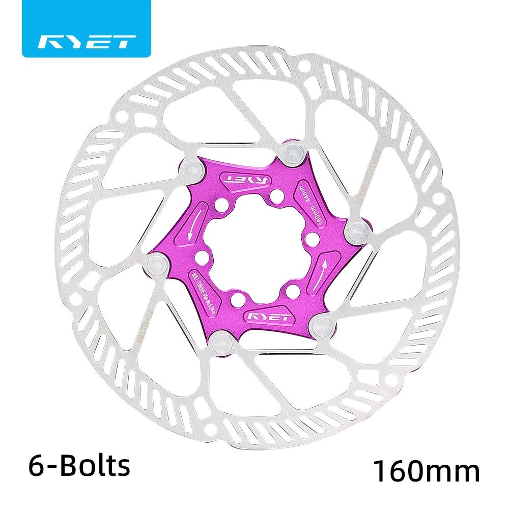 RYET Ultralight Floating Bike Disc Rotor 140mm 160mm - 6 Bolt & Center Lock Stainless Steel for Mountain Road Bicycle Cycling