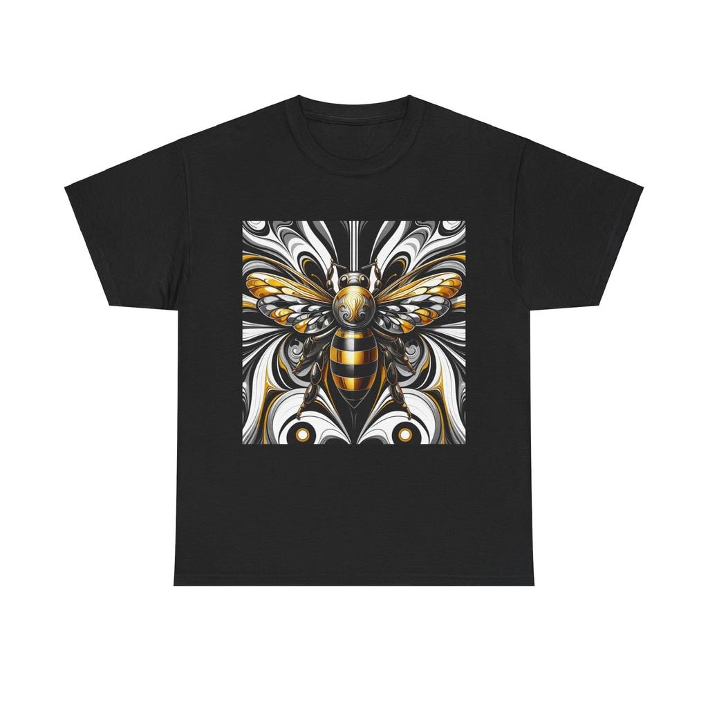 Unisex Adult T Shirt Vintage Style Art Deco Bumble Bee Retro Nature Insect Tee