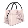 Borsa Termica Pranzo con Stampa Fiori di Ciliegio Sakura Giapponesi Riutilizzabile Portatile per Donna Scatola Pranzo Isolante per Viaggio Picnic Lavoro