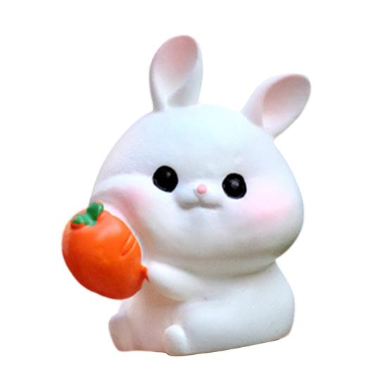 Winzige Harztiere Figur Mini Tiger Katze Hase Kuh Miniaturstatue für Puppenhaus Feengarten Terrarien Pflanzentopf Dekorationen Kuchenaufsatz Dekoration