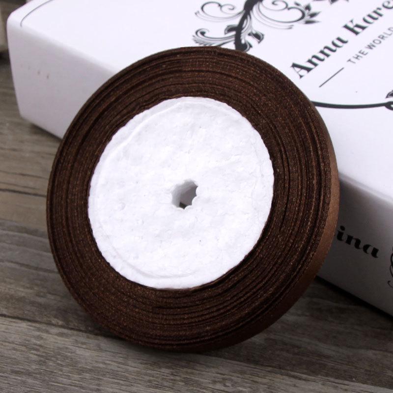 Panglică împletită din satin auriu de 1 cm, bandă de pânză de mătase de 10 mm pentru ambalaje de Crăciun și împachetarea cadourilor