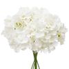 65 Pcs Artificial Silk Hydrangea Flowers 9.8 In Bouquet Arrangement White