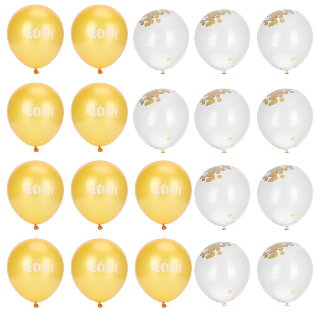 Pailletten-Ballon-Set Heimdekorativer Ballon Zubehör für Abschluss 2021 Neujahrsparty