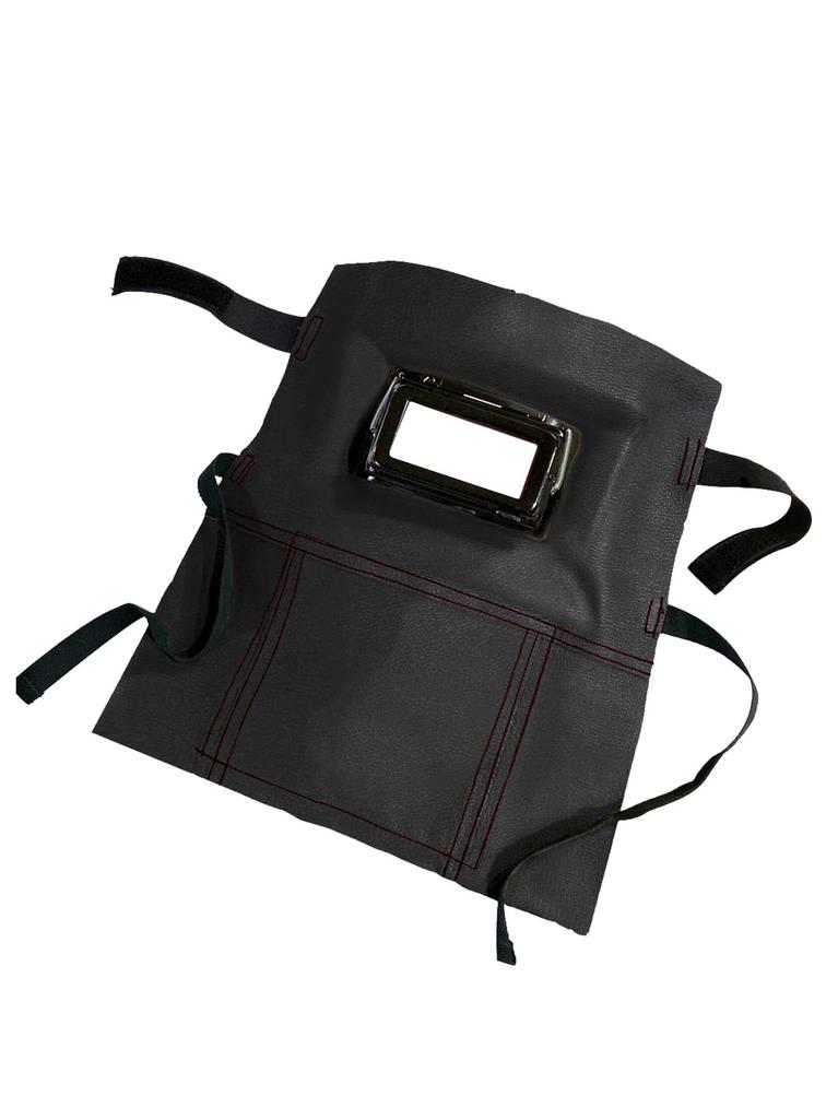 Red Gear Combination Welding Helmet with Drawstring Japanese-Made (Matte Black)