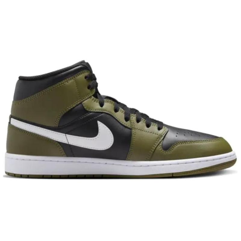 Jordan 1 Mid Black White Olive Jordan DQ8426-092