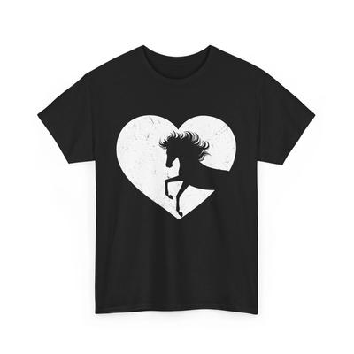 Horse Shirt, Horseback Riding Fans Horse with Heart Horse Animals Lovers Shirt