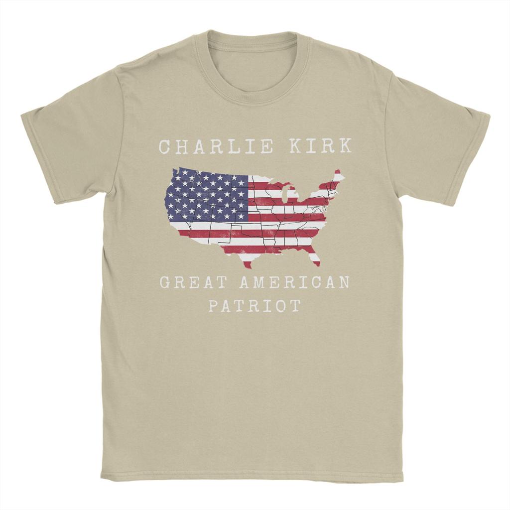 T-shirt d'été surdimensionné Charlie Kirk T-shirts fantaisie T-shirt en coton pour homme Y2K Motif classique Vêtements à manches courtes
