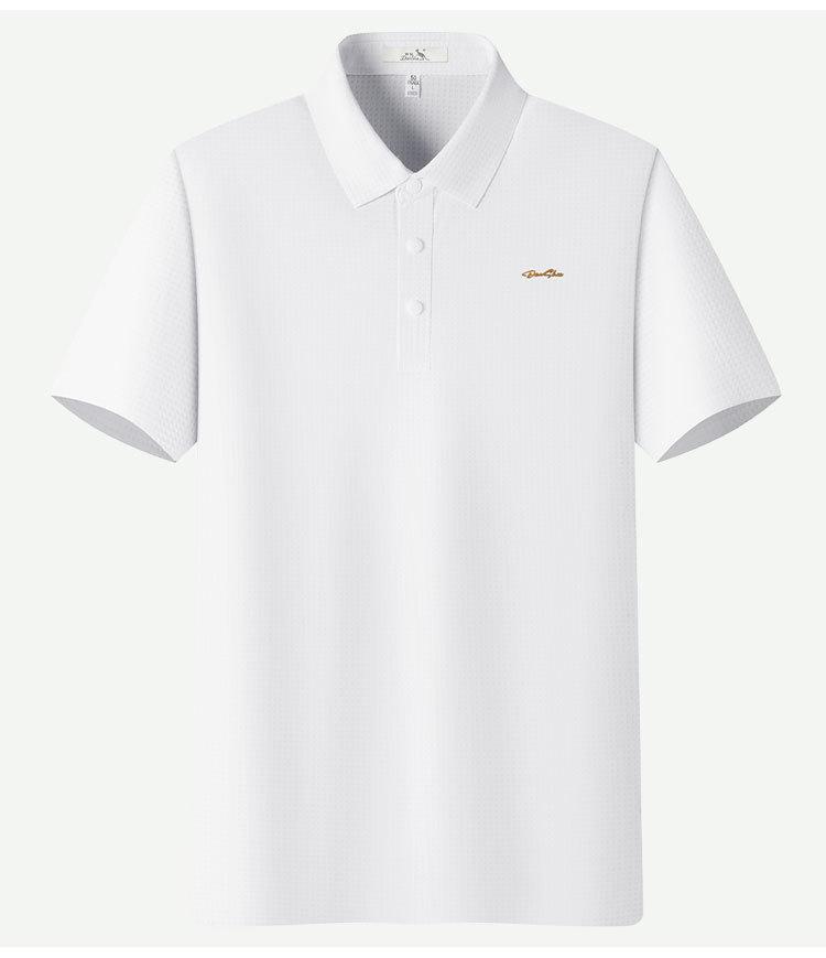 Men's Polo Shirt with Cooling Sensation, Antibacterial, and High Elasticity