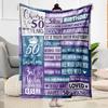 1pc 50th Birthday Celebration Blanket Soft and Warm for Sofa Office Camping Travel Livingroom Great Gift for Friends and Family Comfortable