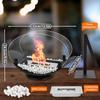 Modern Tabletop Fireplace Hotel Villa Indoor Ethanol Fire Pit Metal Matte Black Portable for Gathering Decoration
