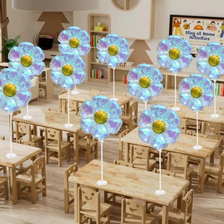 Colorful Daisy and Sunflower Foil Balloons for Birthday and School Decorations