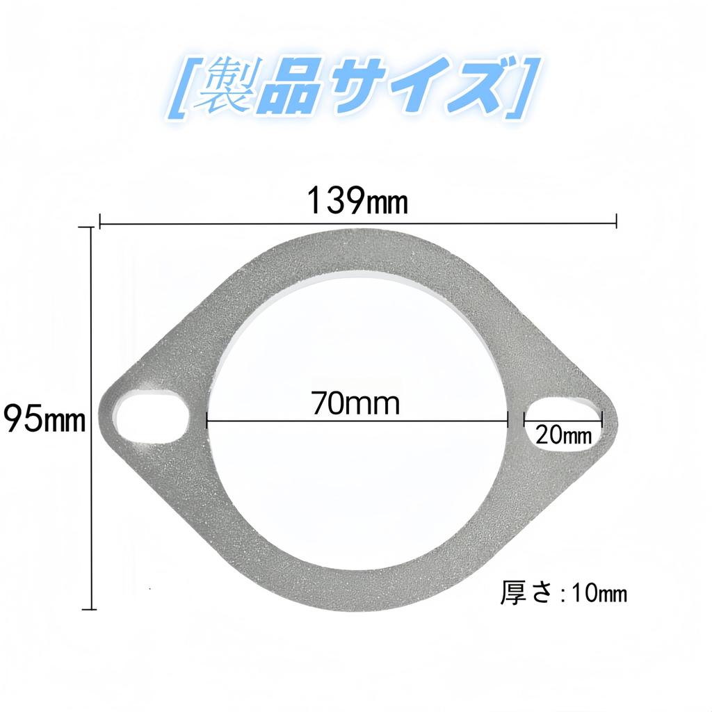 Korekaou Muffler Gasket 1 Set Stainless Steel Muffler Flange with