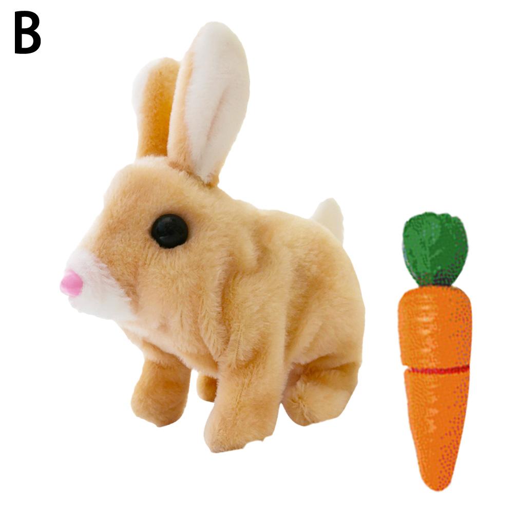 Electric Rabbit Plush Toy Cute Cartoon Animal Bunny Jumping Movable For Kids Children Toys Pet R4O3