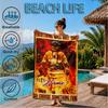 Custom Name Firefighter's Courage Beach Towel Microfiber Beach Towel, Lightweight and Quick-Dry, for Summer Travel, Swimming Pool Gift
