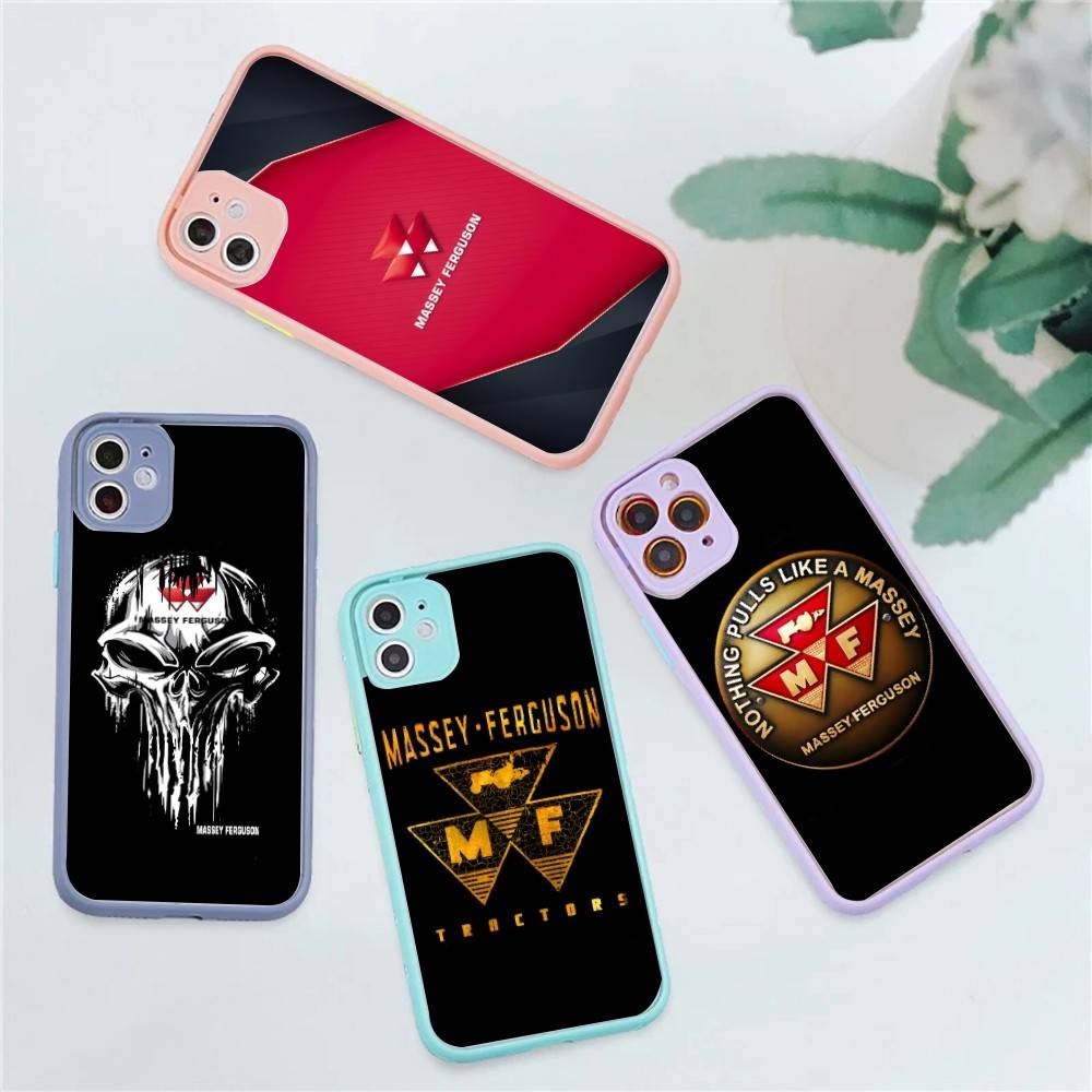 Massey Ferguson Per iPhone 11 12 13 14 15 16 Pro Max Plus X XS MAX Cover Posteriore Opaco Antiurto