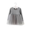 New Spring/Autumn Long Sleeve Cotton Princess Dress for Girls with Mesh and Puffy Design
