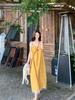 Bohemian Korean-Style Tassel Camisole Dress & Layered Lace Cover-Up Set for Women (Summer)