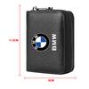 BAAZ2 Car Sticker For BMW For BMW PU Leather Men Women Card Holder Small Zipper Wallet Solid Coin Purse Accordion Design rfid ID Busin