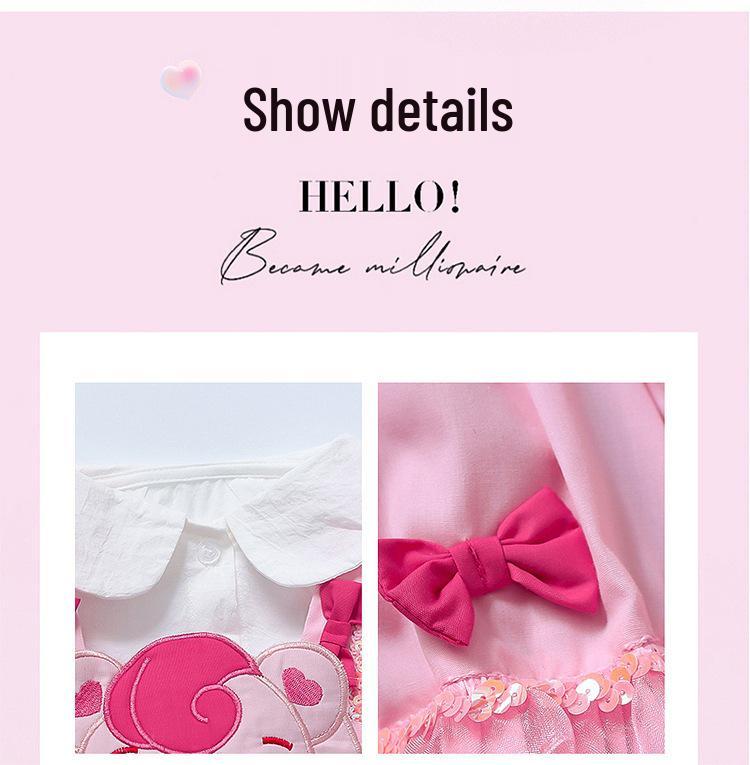 Girls' Lolita Dress - Spring/Autumn 2025 Cute Cartoon Princess Birthday Gown