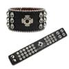European and American Popular Rhinestone Bracelet Jewelry, Fashionable Design Diamond-encrusted PU Leather Hand Jewelry