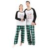 Set de pijama de Crăciun cu carouri europene și americane pentru familie, asortat, pentru Anul Nou
