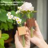 2 Pcs Mini Vase Magnet for Fridge Wall Mounted Vase 3D