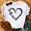 Butterfly Heart Printed T Shirt New Unisex Black T Shirt Harajuku Cute Graphic Tee Shirt Ladies Casual Female Tops Tee