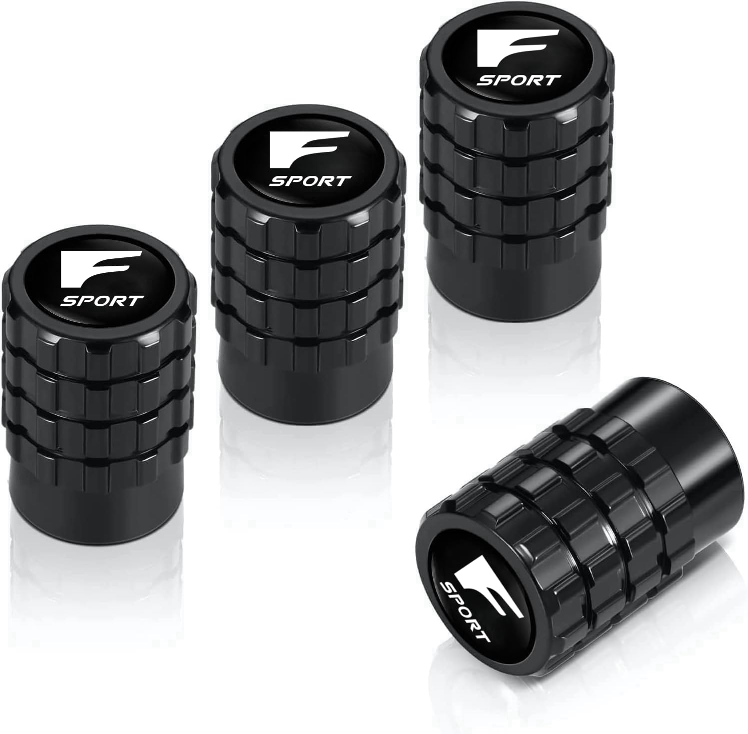 

Fsport Lexus Колпачок воздушного клапана Колпачок клапана шины 4 шт Колпачок воздушного клапана автомобиля Fsport Lexus чёрный