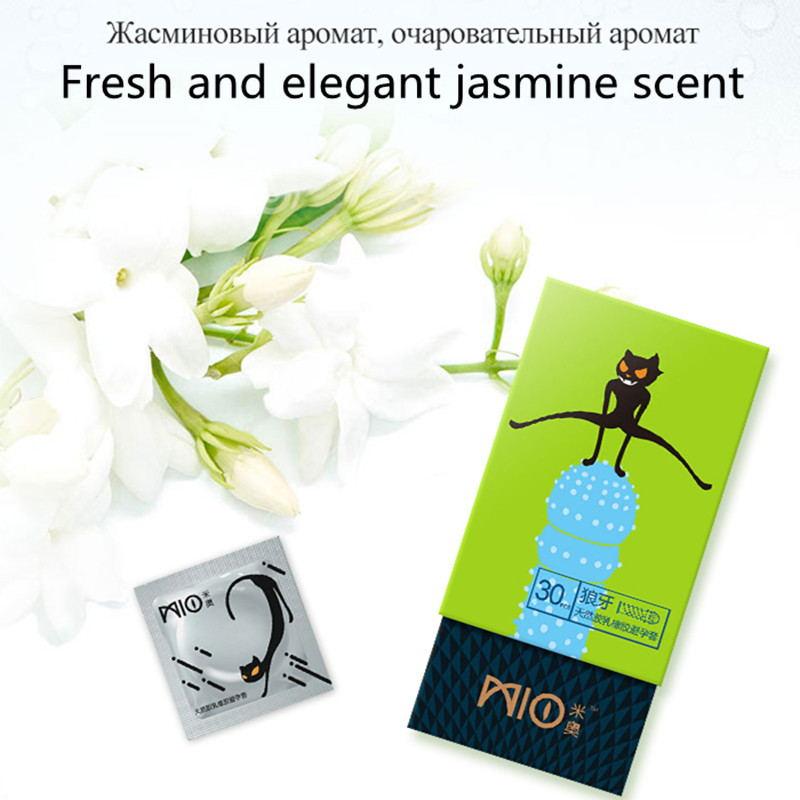 MIO Condoms for Men 32 Pcs Big Dottded G Spot Particle Condom 52mm Particles Penis Sleeve