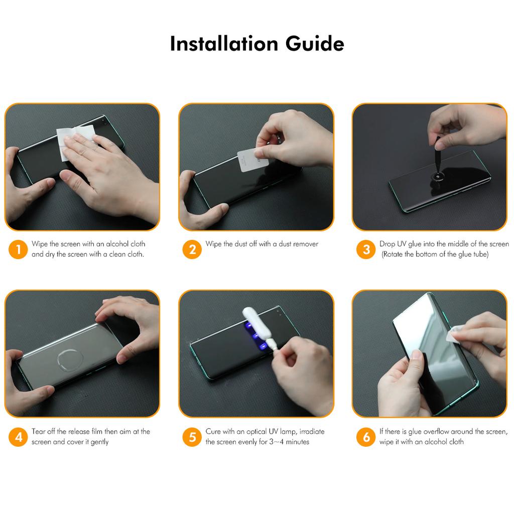 ENKAY HAT PRINCE Protecție Ecran Pentru Honor Magic5 Atingere Sensibilă Lichid UV Film Curbat Transparent Suport Deblocare Amprentă