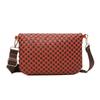 Versatile and Lightweight Single Shoulder Waist Bag with Grid Pattern Woven Mobile Phone Bag, Large Capacity Women's Crossbody Bag