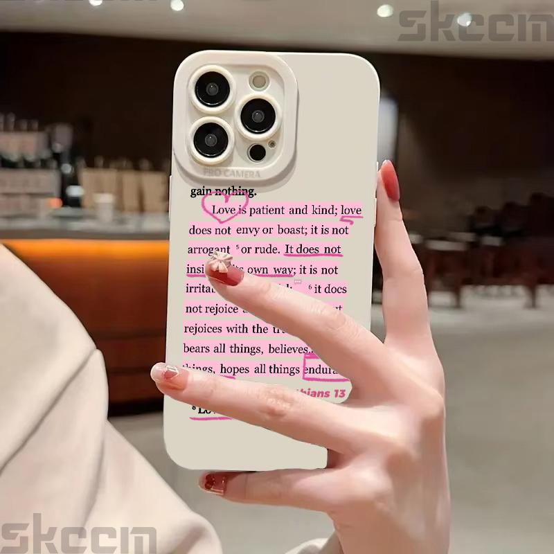 Poem Of Love Silicone Phone Case For Samsung Galaxy S25 Ultra S24 Plus S23 S22 S21 S20 FE A15 A35 A54 A55 Candy Soft Cover