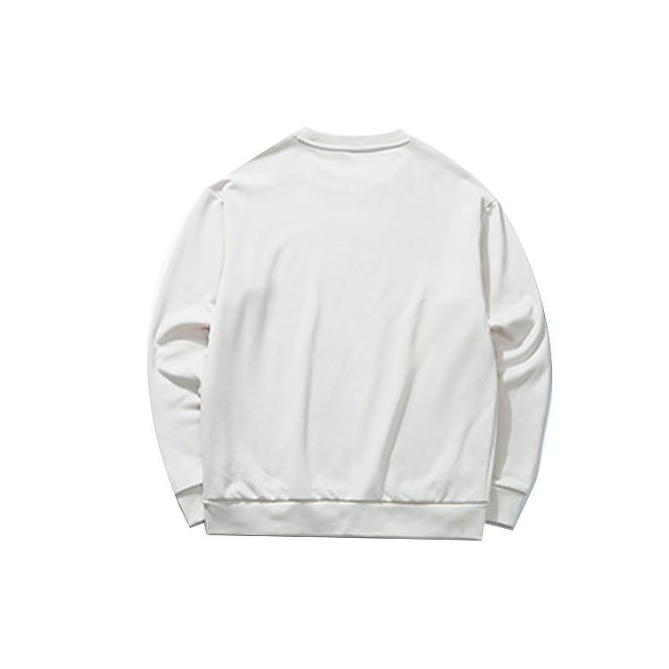Anta Life Series Long Sleeve Fleece Pullover Sweatshirt Men Tops White 952048729-1
