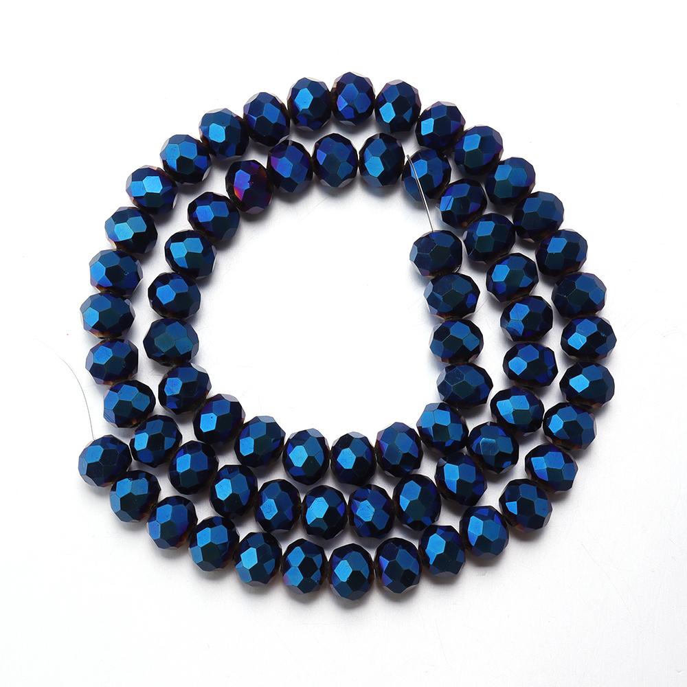 3 4 6 8 10mm Sapphire Faceted Crystal Beads Glass Spacer Beads For Jewelry Making DIY Handmade Bracelets Necklace Accessories