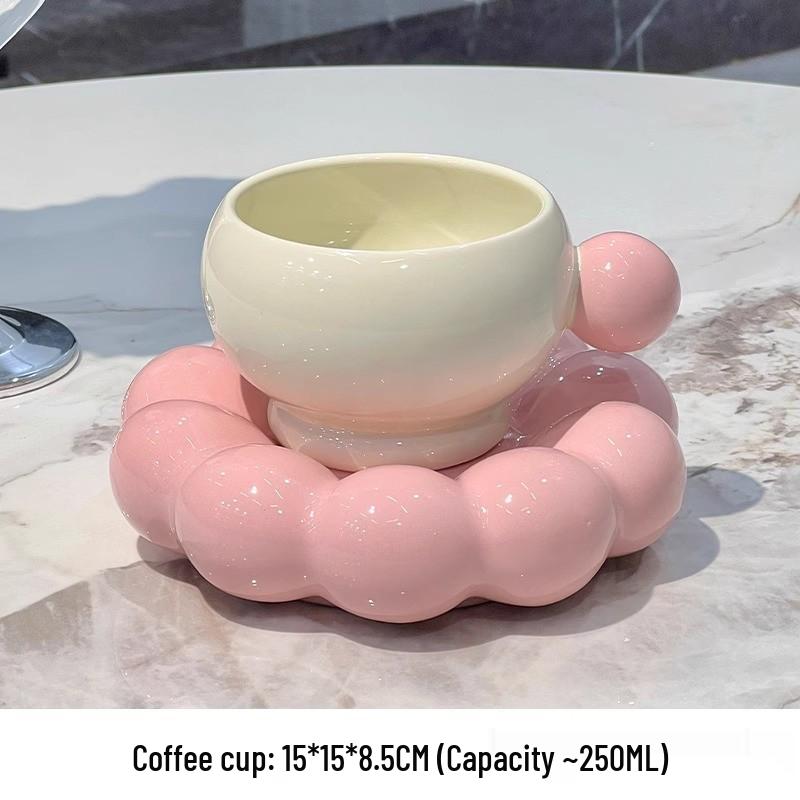 

Elegant Nordic Coffee Cup & Saucer Set: English Afternoon Tea Ceramic, High Temperature Resistant 301-400ml
