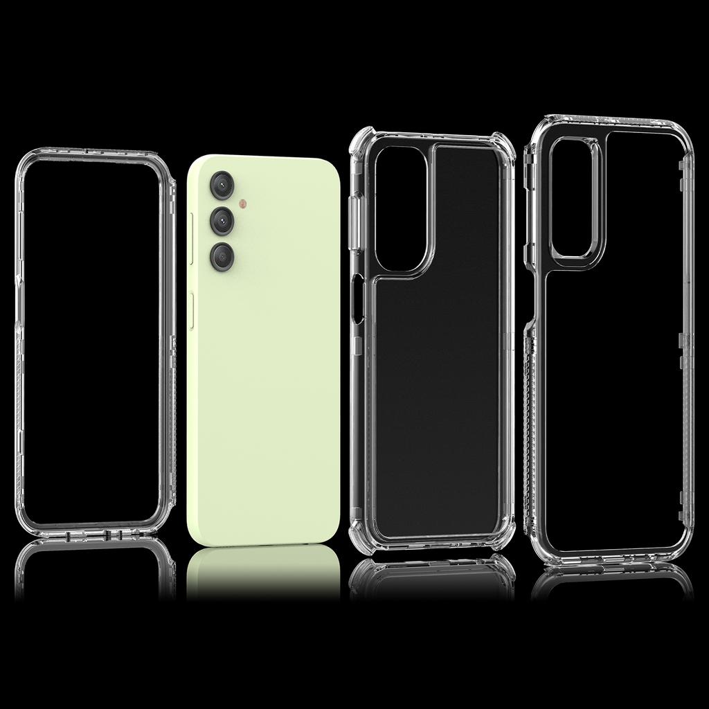 For Samsung Galaxy A24 4G (162.1 X 77.6 X 8.3mm) Clear Case Acrylic+TPU Hybrid Phone Cover