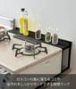 Yamazaki Stove Back Gap W58 x D11 x Tower Stove Back Simply Place Guards Against Dust and 4784 (Yamazaki Industries) Rack, Black, Approx. H19.5cm,