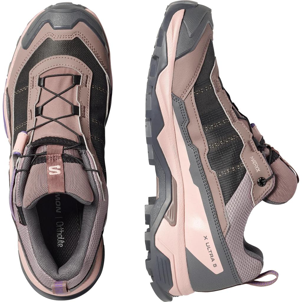 Salomon X Ultra 5 Gore-Tex Round Toe Classic Sports Shock Absorbing Non-Slip Wear-Resistant Breathable Low-Top Hiking Shoes Women hiking shoes 491403