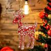 Acrylic Chinese Zodiac Goat Hanging Ornament Auspicious Red Gold Design For Spring Festival New Year Home Decoration