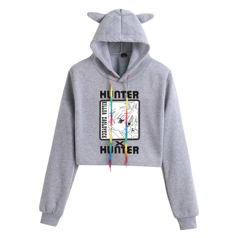 Hunter x Hunter Women's Long Sleeve Hooded Sweatshirt - Anime Cartoon Design for Autumn