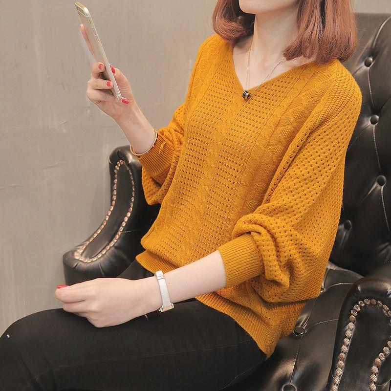 

Полый вязаный свитер, женский джемпер, пончо, пуловер, свитер, тонкая женская блузка, свободный женский рукав «летучая мышь» 2XL