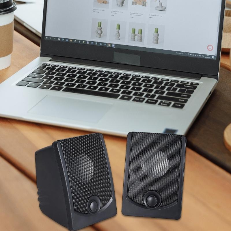 USB Desktop Speaker Computer Speaker Clear Sound, User Friendly Operation & Strong Vibration Subwoofer for Clear Output