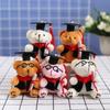New Creative Doctoral Dress Doctor Bear Plush Toy Doll Pendant Bag Hanging Ornament Doll Doll Doll