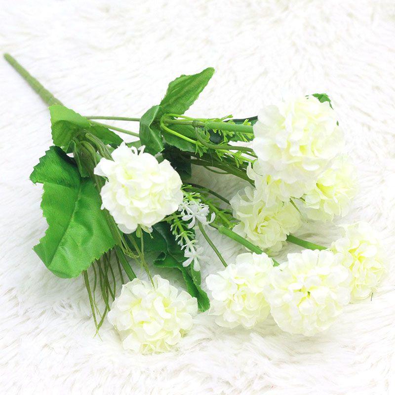 Exquisite 9 Heads Artificial Carnation Bouquet For Realistic Home And Wedding Floral Decor