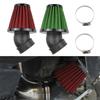 High Flow Motorcycle Air Filter - RAD Mushroom Head Element, 28-48mm Clip-On, 45° Bend Intake Filter
