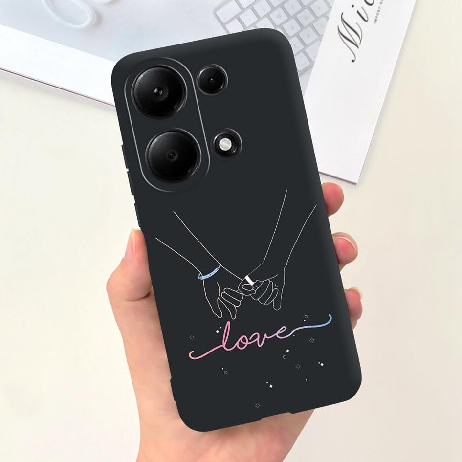 For Xiaomi Redmi Note 13 Pro 4G 2024 Case Cute Love Heart Cactus Soft Matte TPU Cover For Xiaomi Poco M6 Pro 4G Note13 Pro Coque