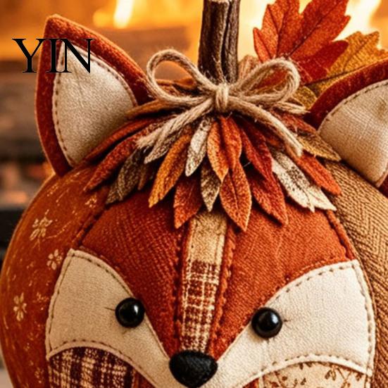 Basteln für den Familienabend Tier Kürbis Patchwork-Set, DIY Fuchs Katze Eule Nähen Halloween Filzmaterialien Niedliches Bastelset Erwachsene, Herbstdekoration für Zuhause