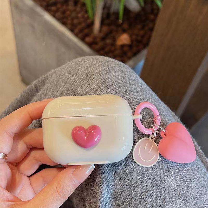 Airpods Pro Third Generation Protective Case Is Suitable For Airpods Second Generation Earphone Cover Simple Girl Love Silicone
