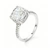 5Carat Cushion Cut Moissanite Rings for Women   CopperHidden Halo Diamond Engagement Ring Wedding Bands Jewelry Gift