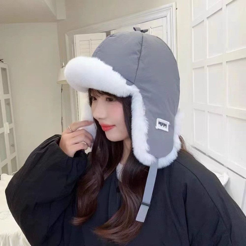 Windproof Ear Protective Hat Thickened Women Hat Casual Cycling Lei Feng Hat Ladies